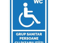 Semn pentru grup sanitar persoane cu dizabilitati