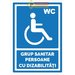 Semn pentru grup sanitar persoane cu dizabilitati